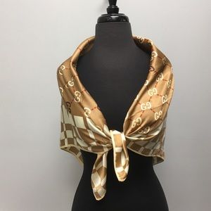 Gucci Silk Tan Scarf
